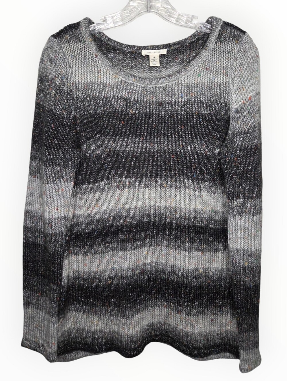 Westbound Gray Ombre Crewneck Sweater